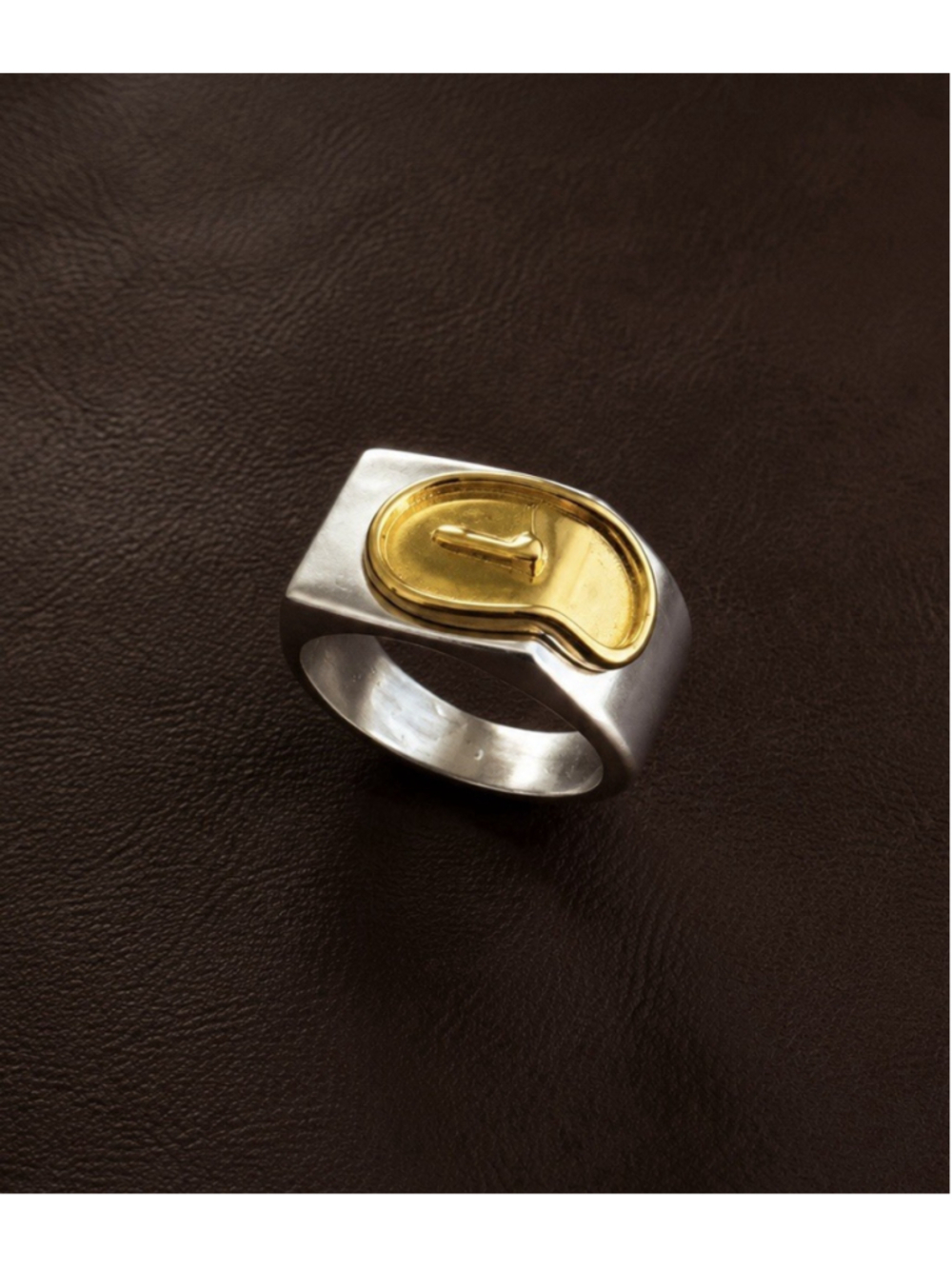 Museum Salvador Dali Sz 7 Melting Clock Ring Gold Surreal Silver Statement Boho
